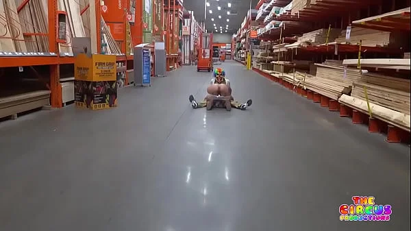 Clown gets dick sucked in The Home Depot