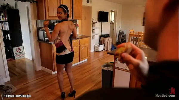 Priest and slut bound and fucked two