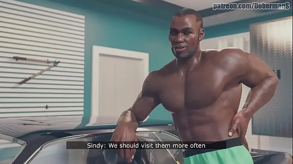 3D animation rubia en dp interracial