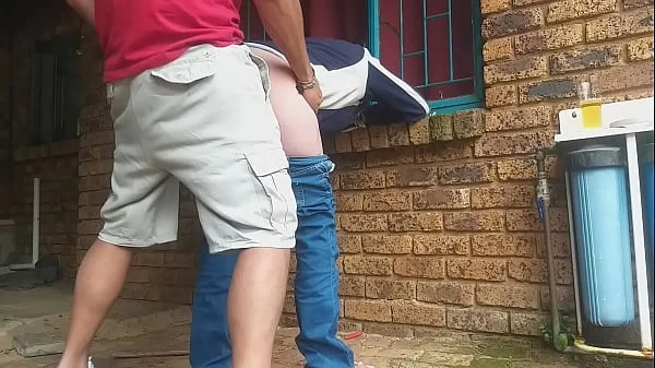 Came home from mcdonalds,we were so horny couldnt wait to fuck,so fucked in the front yard and ended up eating her massive creampie