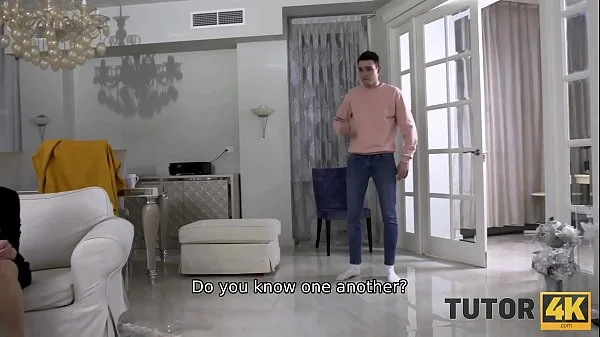 TUTOR4K. Tutor asked man to fuck her and forget about stepsons debt