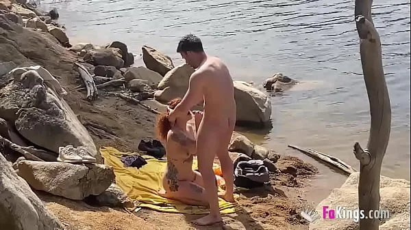 COCK HUNT! Redhead babe hunts for guys to fuck in the forest