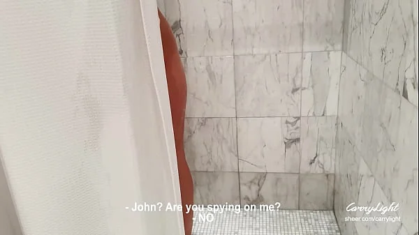 Step Mom caught Step Son jerking off and helps to cum quick on her pussy while her Husband is home