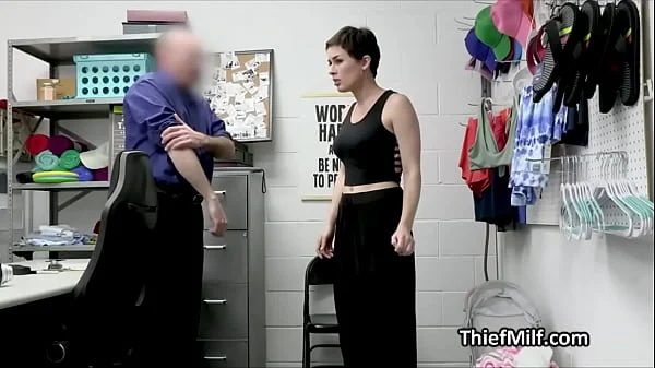 Short hair MILF pilfer fucked at the office