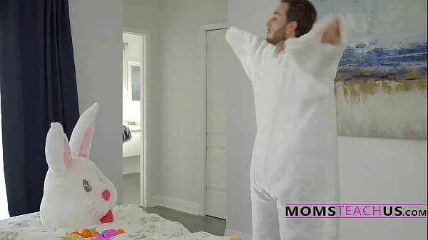 StepSon Tricks And Fucks StepMom And StepSister In A Rabbit Costume