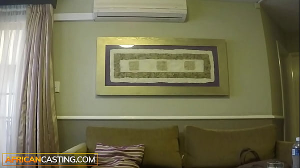 Tight Black Slut in Fake Job Casting Eating White Cock Cumshot